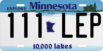 MN license plate 111LEP
