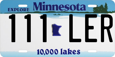 MN license plate 111LER