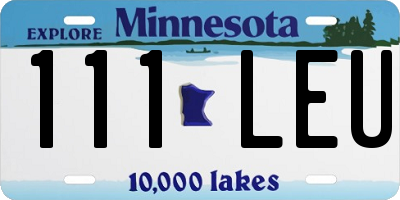 MN license plate 111LEU