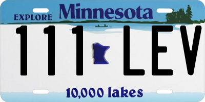MN license plate 111LEV