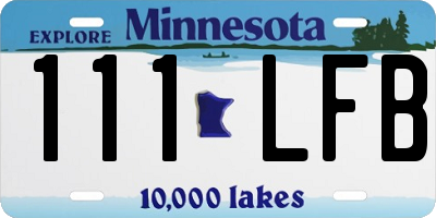 MN license plate 111LFB