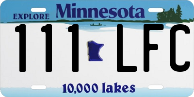 MN license plate 111LFC