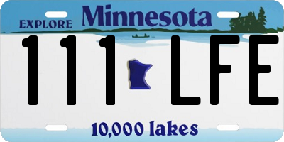 MN license plate 111LFE