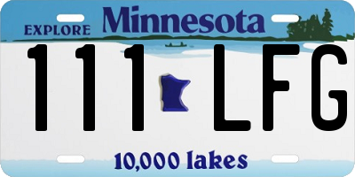 MN license plate 111LFG
