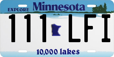 MN license plate 111LFI