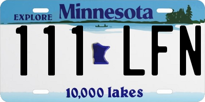 MN license plate 111LFN