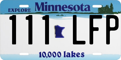 MN license plate 111LFP
