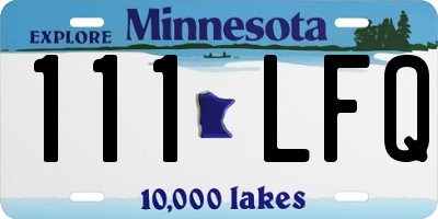 MN license plate 111LFQ
