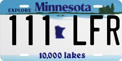 MN license plate 111LFR