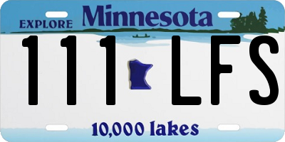 MN license plate 111LFS