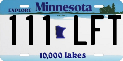 MN license plate 111LFT