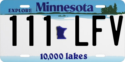 MN license plate 111LFV