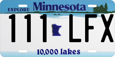 MN license plate 111LFX