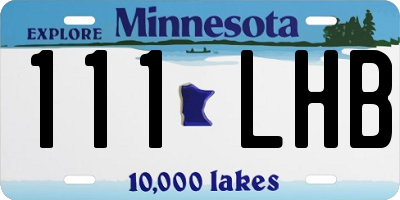 MN license plate 111LHB