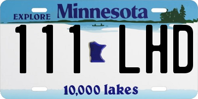 MN license plate 111LHD