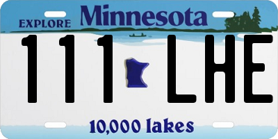 MN license plate 111LHE
