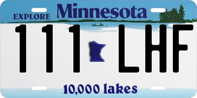 MN license plate 111LHF