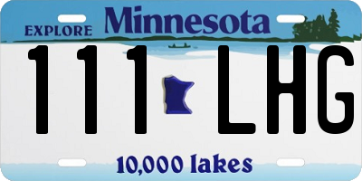 MN license plate 111LHG