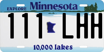 MN license plate 111LHH