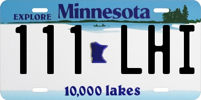 MN license plate 111LHI