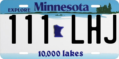 MN license plate 111LHJ
