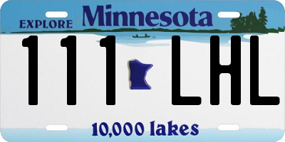 MN license plate 111LHL