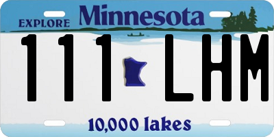 MN license plate 111LHM