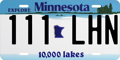 MN license plate 111LHN