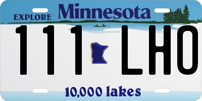 MN license plate 111LHO