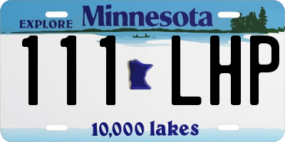 MN license plate 111LHP