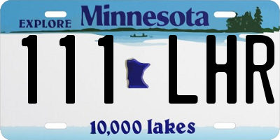 MN license plate 111LHR