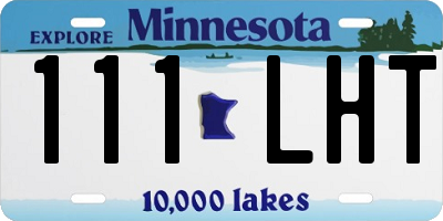 MN license plate 111LHT