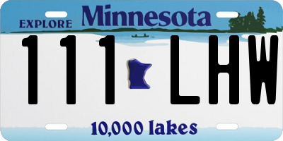 MN license plate 111LHW