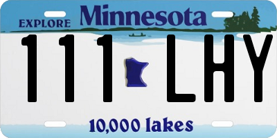 MN license plate 111LHY