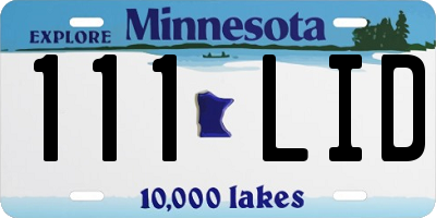 MN license plate 111LID