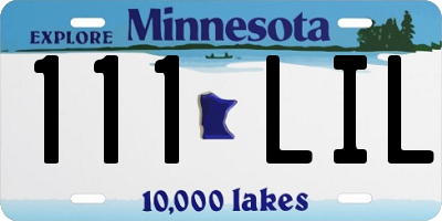MN license plate 111LIL