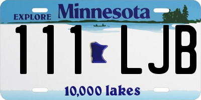 MN license plate 111LJB