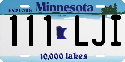 MN license plate 111LJI