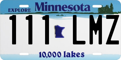 MN license plate 111LMZ