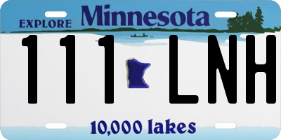 MN license plate 111LNH