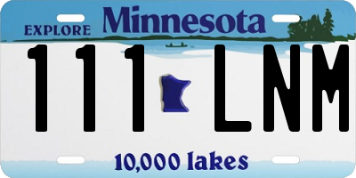 MN license plate 111LNM