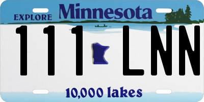 MN license plate 111LNN