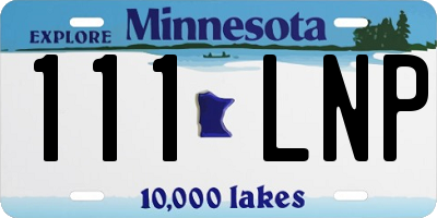 MN license plate 111LNP