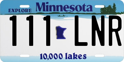 MN license plate 111LNR