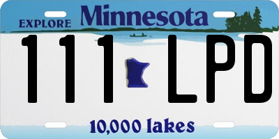 MN license plate 111LPD
