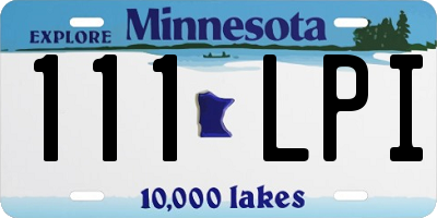 MN license plate 111LPI