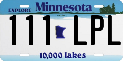 MN license plate 111LPL