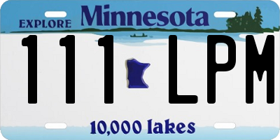 MN license plate 111LPM