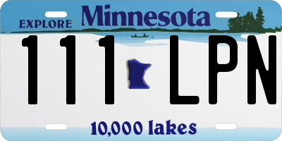 MN license plate 111LPN