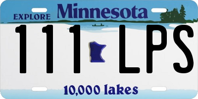 MN license plate 111LPS